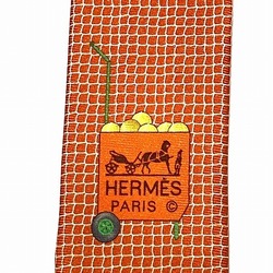 Hermes Orange Silk Accessories Necktie for Men