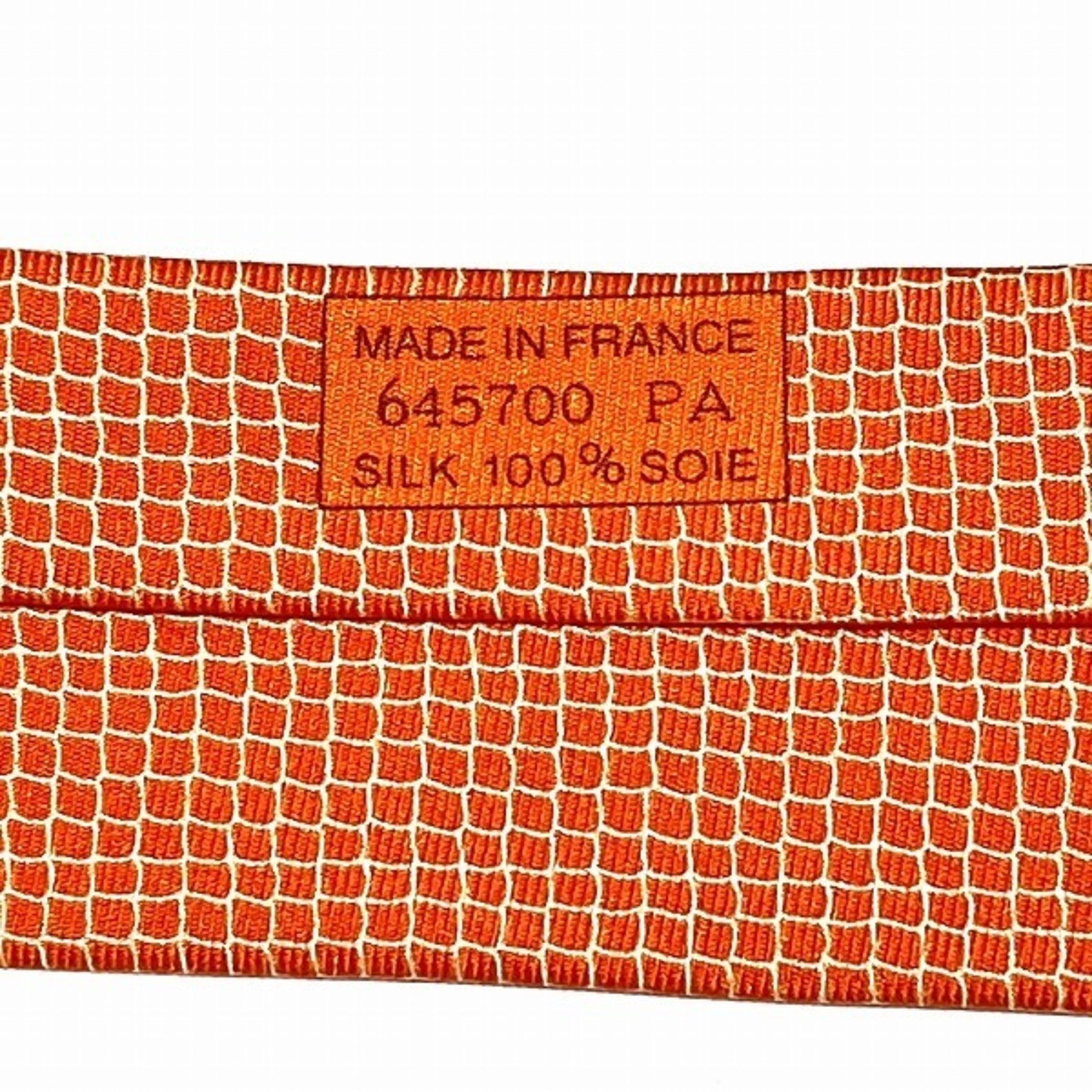 Hermes Orange Silk Accessories Necktie for Men