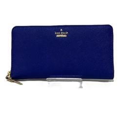 Kate Spade Blue Leather Round Long Wallet for Women