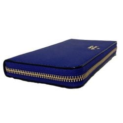 Kate Spade Blue Leather Round Long Wallet for Women