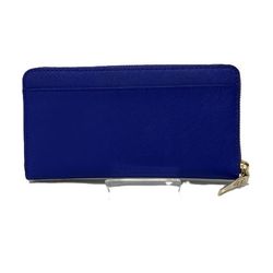 Kate Spade Blue Leather Round Long Wallet for Women