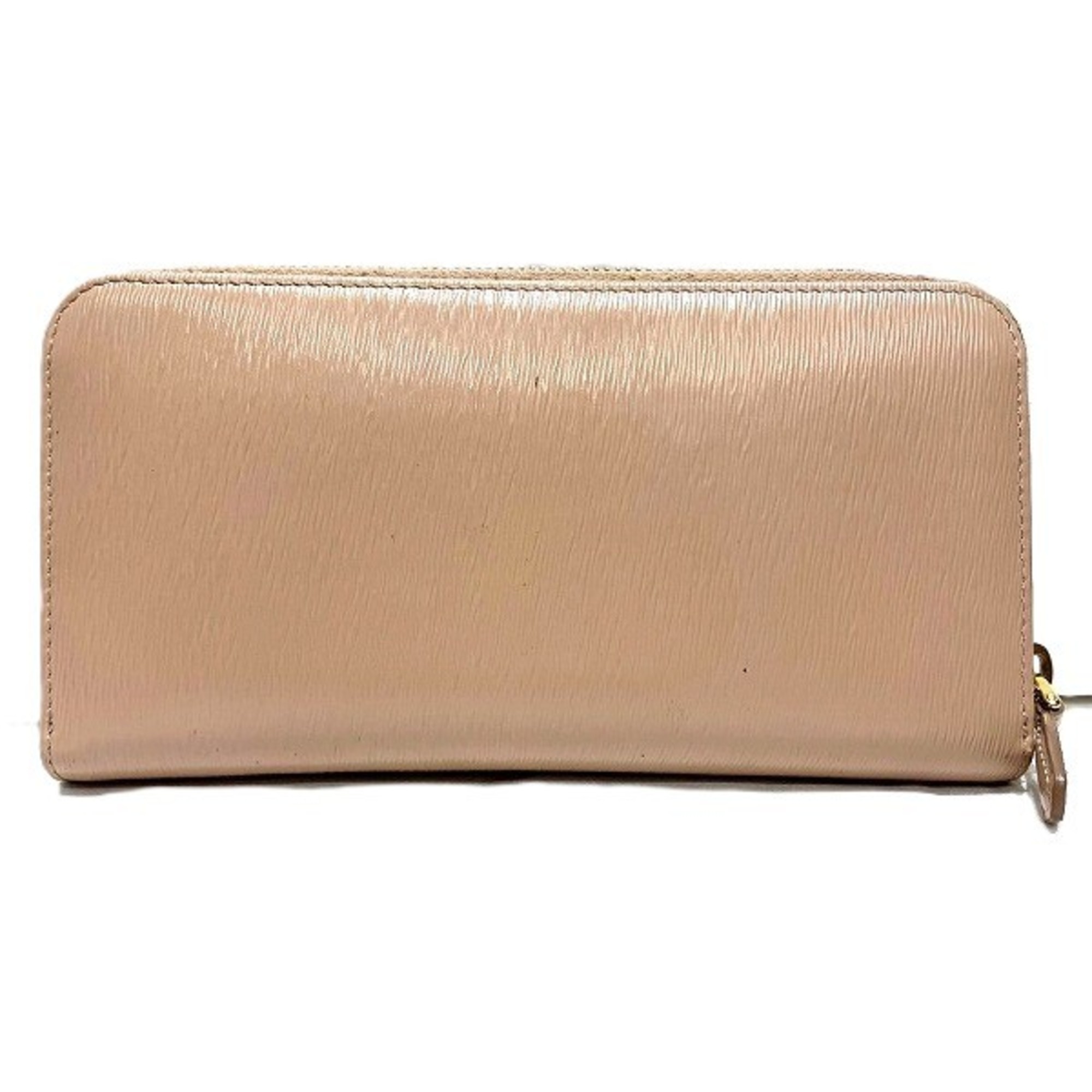 PRADA Saffiano 1ML506 Round Zip Long Wallet for Women