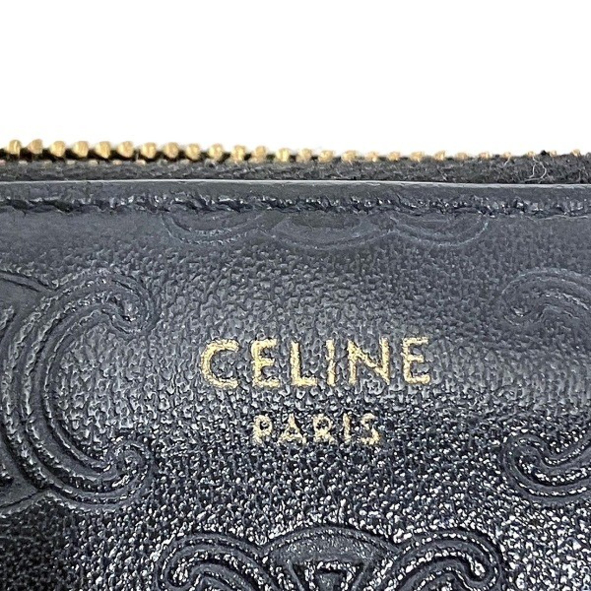 CELINE Large Zip Wallet 10B553BFU Macadam Pattern Long for Men and Women