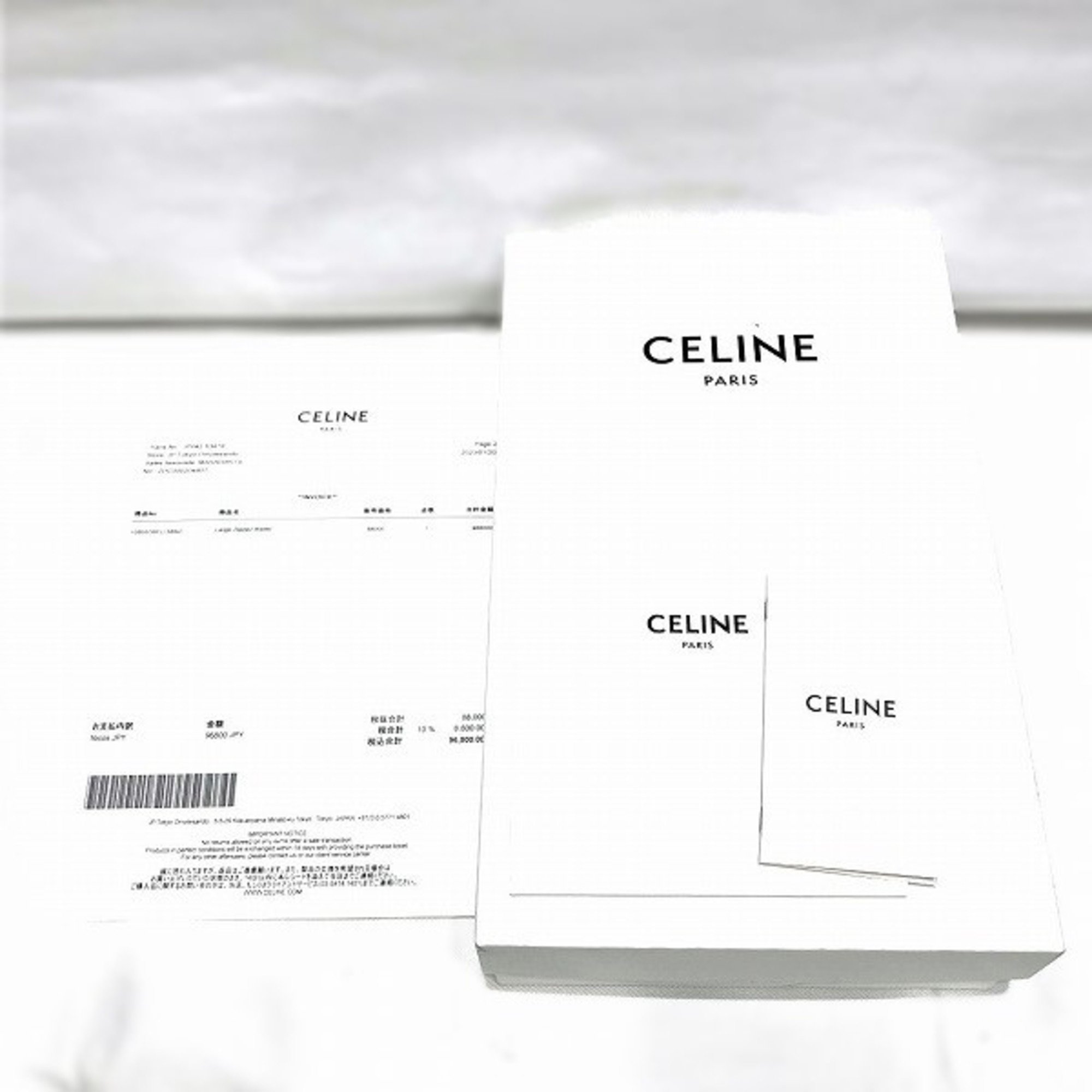 CELINE Large Zip Wallet 10B553BFU Macadam Pattern Long for Men and Women