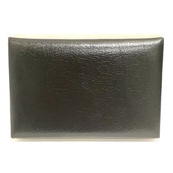 Hermes Calvi □I engraved black wallet/coin case men's wallet