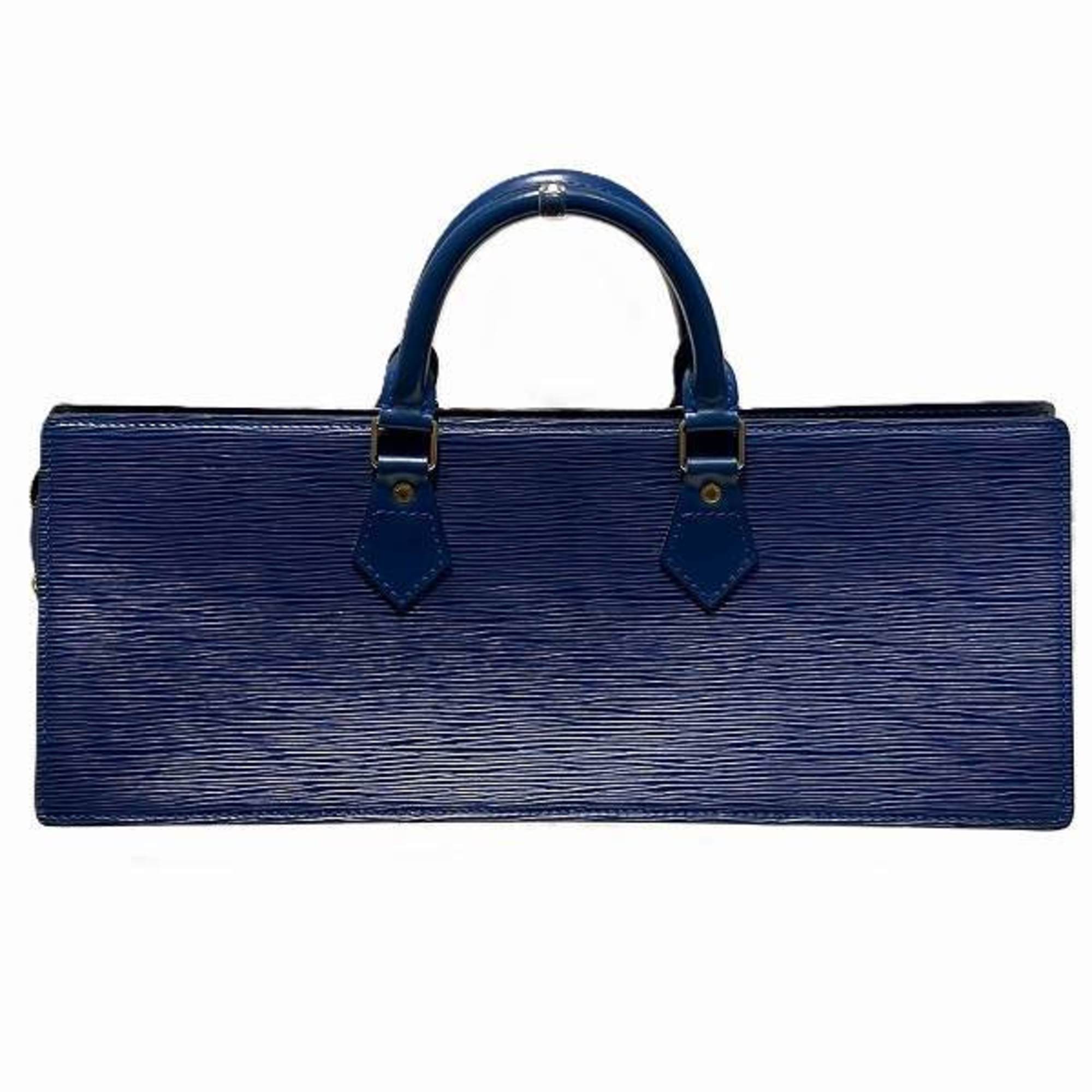 Louis Vuitton Epi Sac Triangle M52095 Toledo Blue Bag Handbag Women's