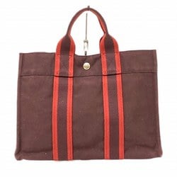 Hermes Foul Tote PM Bordeaux Bag Handbag Men Women