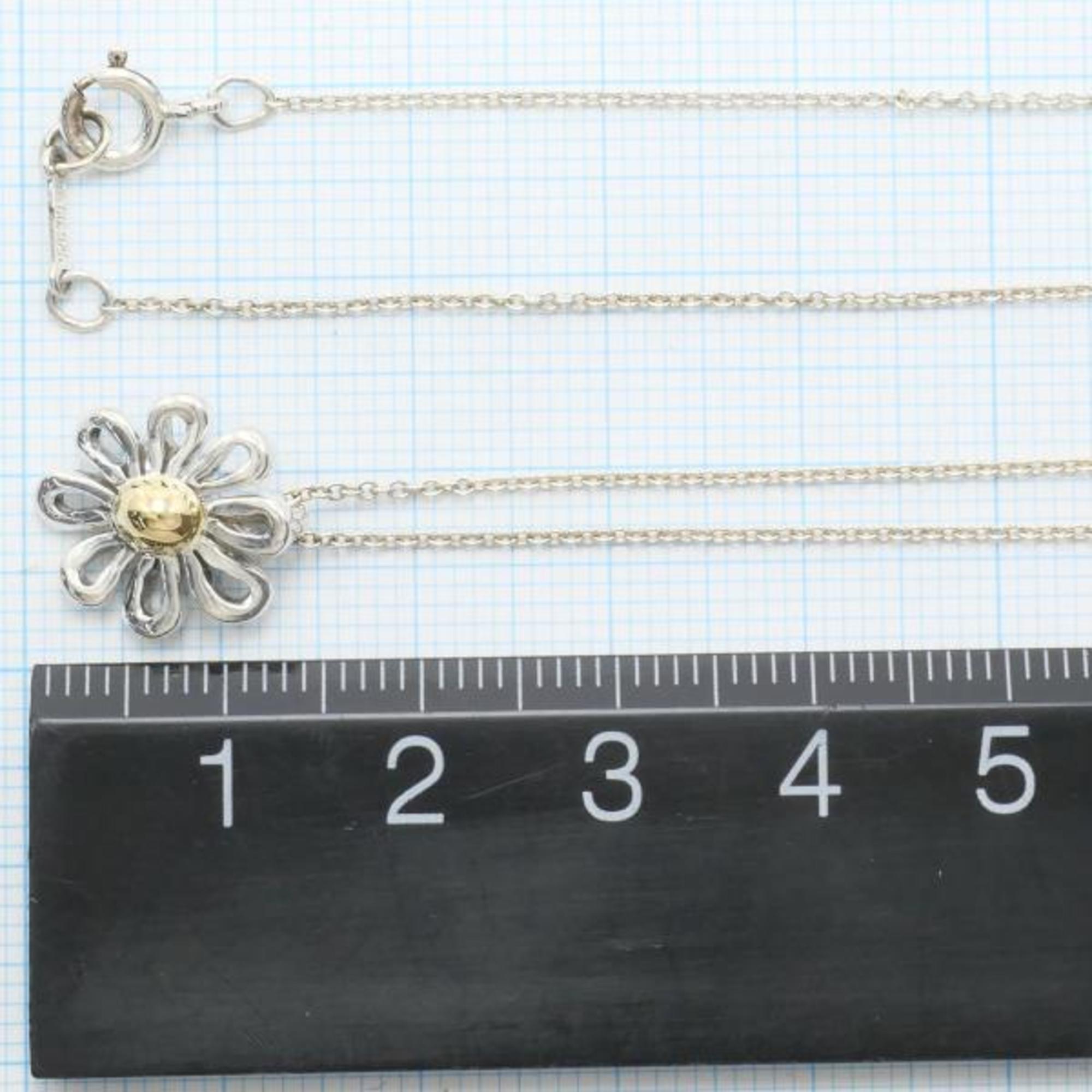 Tiffany Daisy K18YG Silver Necklace Total weight approx. 3.2g Approx. 42cm Similar