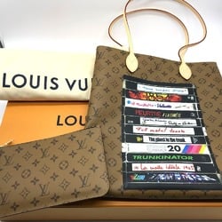 LOUIS VUITTON M45198 Monogram Reverse Video Print Carry It Shoulder Bag Tote Canvas Women's Brown