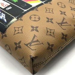 LOUIS VUITTON M45198 Monogram Reverse Video Print Carry It Shoulder Bag Tote Canvas Women's Brown