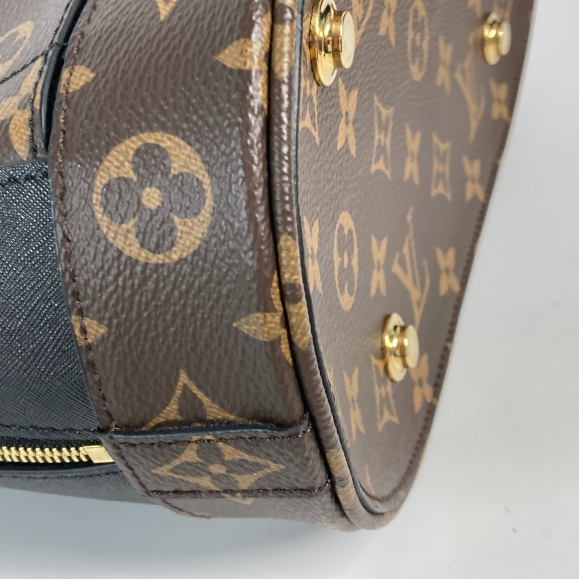 LOUIS VUITTON M44111 Monogram Traceage Tote Shoulder Bag Canvas Women's Brown