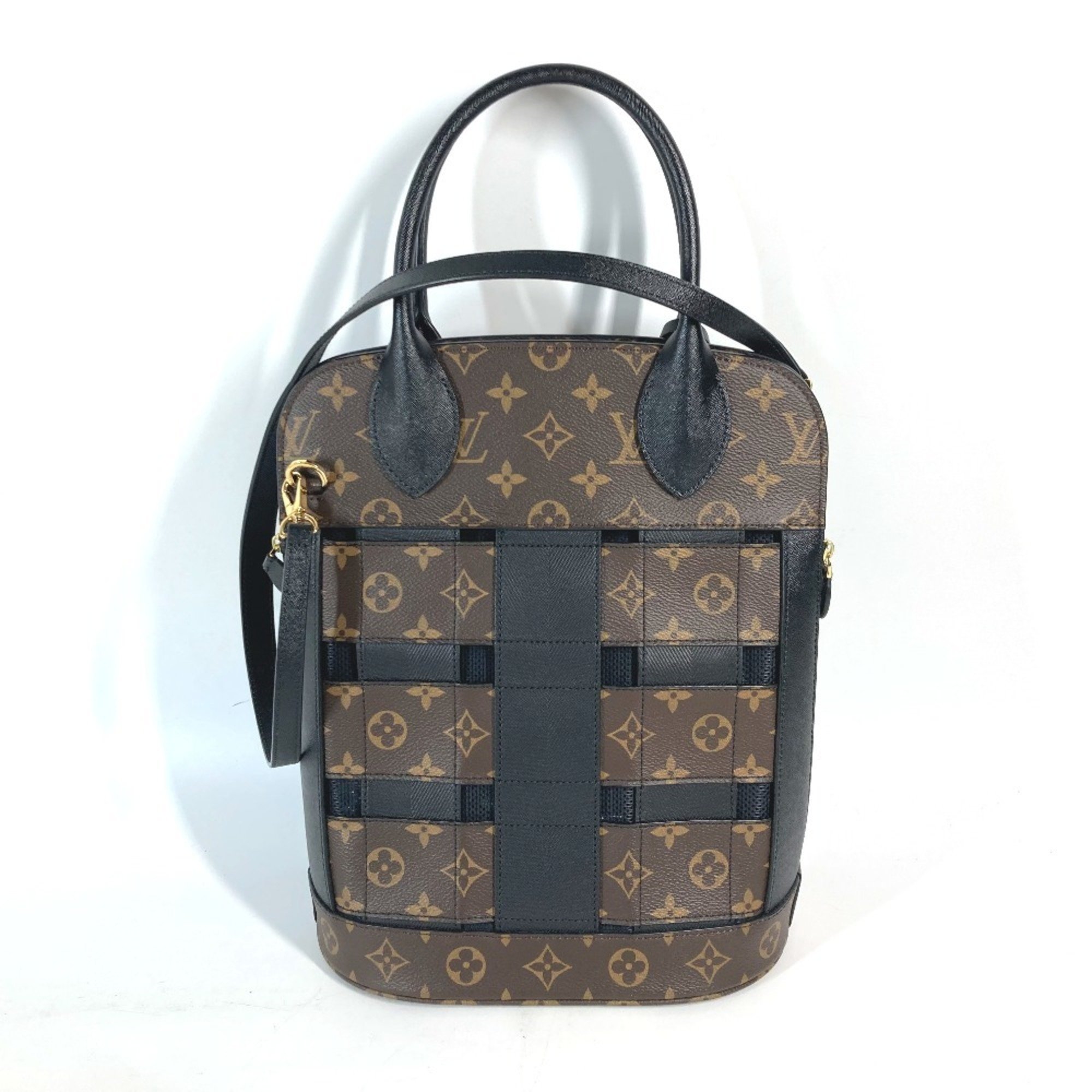 LOUIS VUITTON M44111 Monogram Traceage Tote Shoulder Bag Canvas Women's Brown