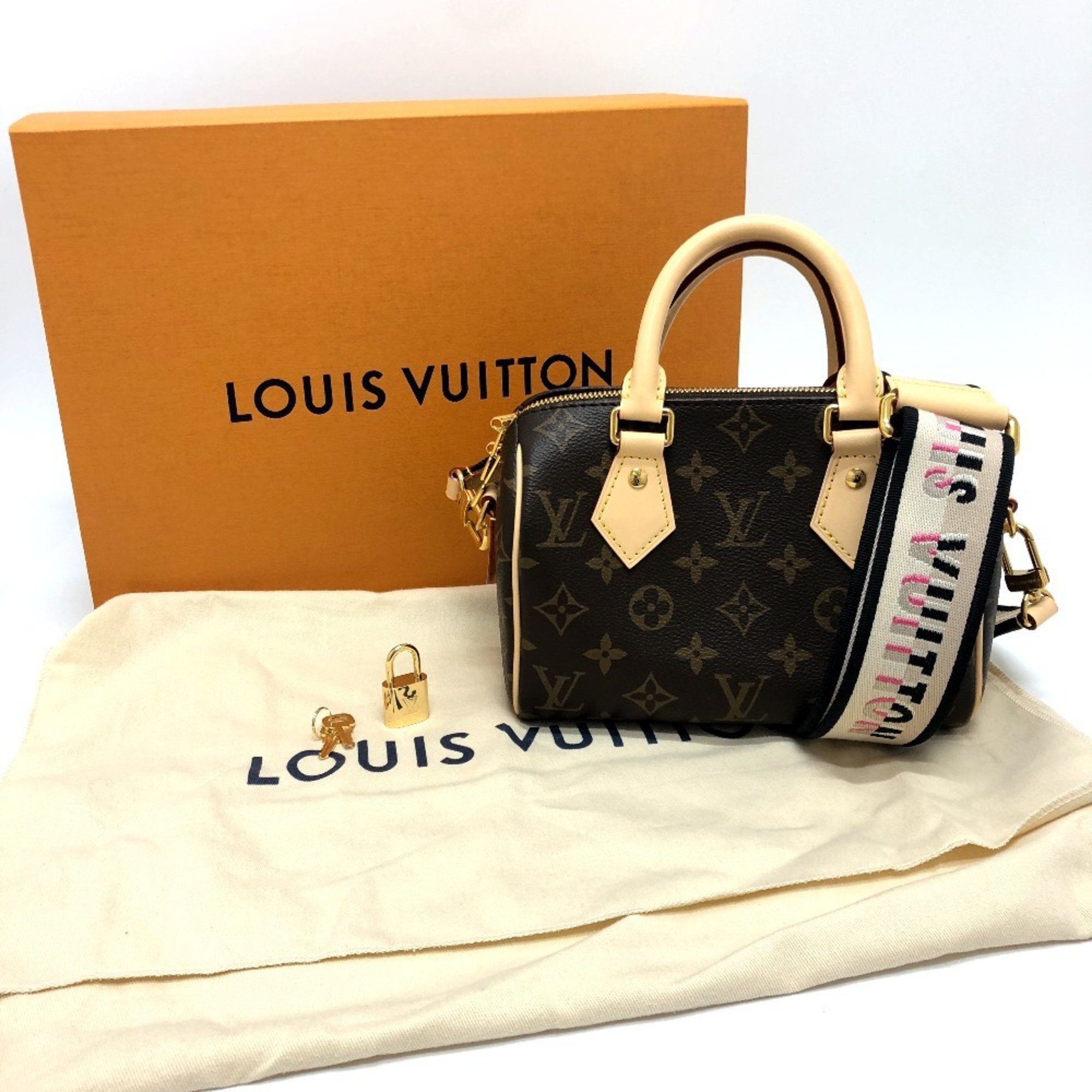 LOUIS VUITTON M46234 Monogram Speedy Bandouliere 20 Bag Shoulder Boston Canvas Women's Brown