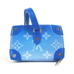 LOUIS VUITTON M45440 Monogram Clouds Soft Trunk Necklace Wallet Coin Purse Neck Case Leather Men's Blue G-240725-59