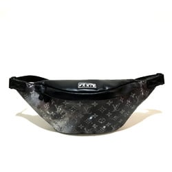 LOUIS VUITTON M44444 Monogram Galaxy Discovery Bum Bag Waist Body Canvas Leather Men's Silver x Black