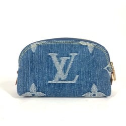 LOUIS VUITTON M24316 LV Remix Pochette Tick PM Monogram Denim Pouch Canvas Women's Blue