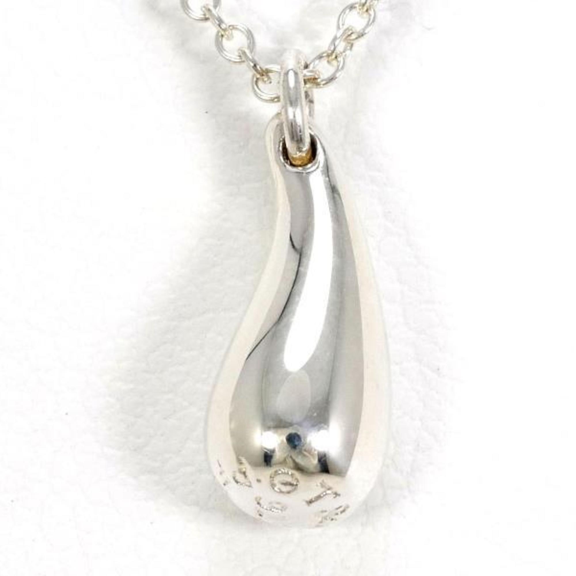 Tiffany teardrop silver necklace, total weight approx. 2.6g, 41cm, similar