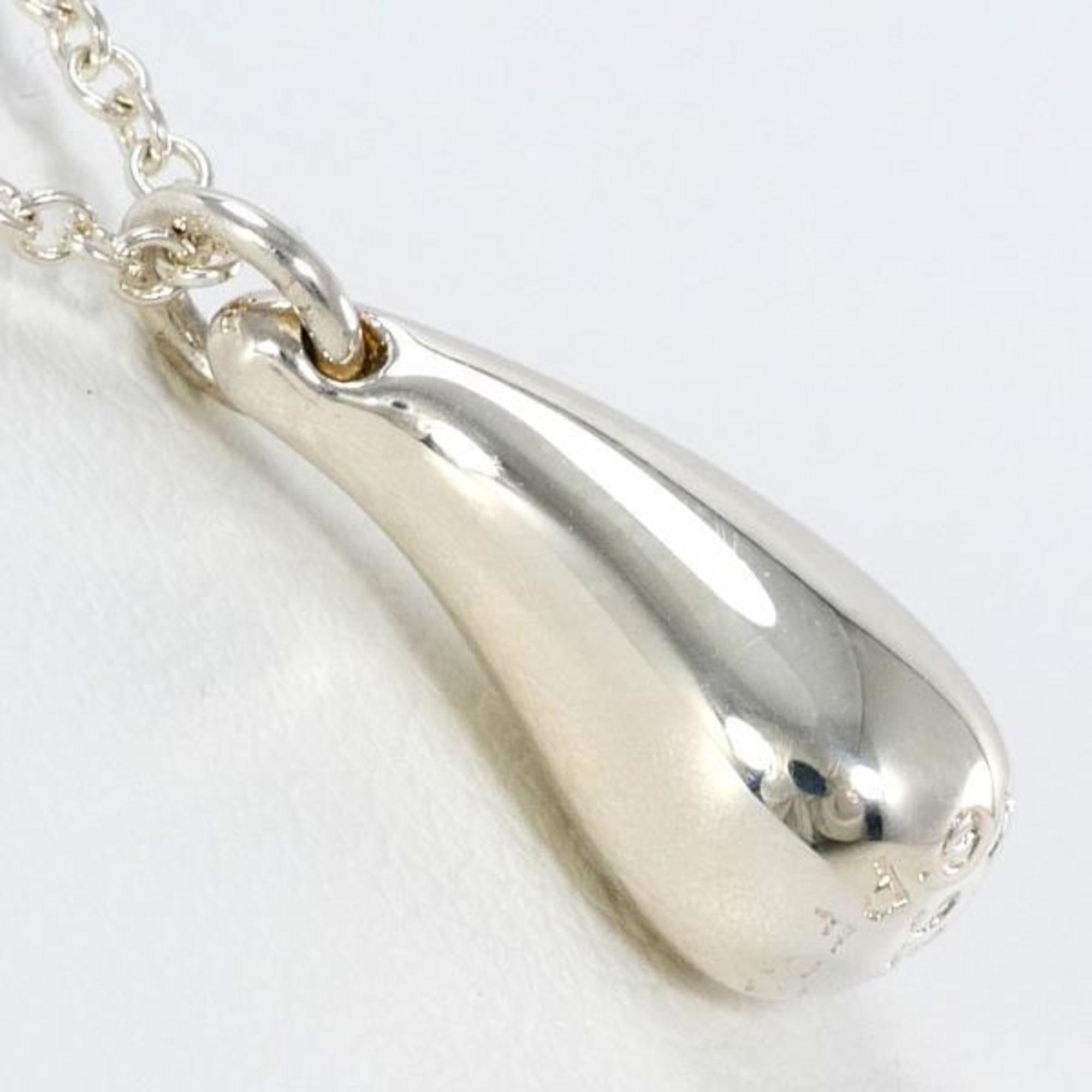 Tiffany teardrop silver necklace, total weight approx. 2.6g, 41cm, similar