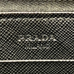 PRADA Saffiano Round Ribbon Wallet 1ML506 Long Women's