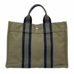 Hermes Foult PM Khaki x Navy Bag Handbag Tote Men's Women's