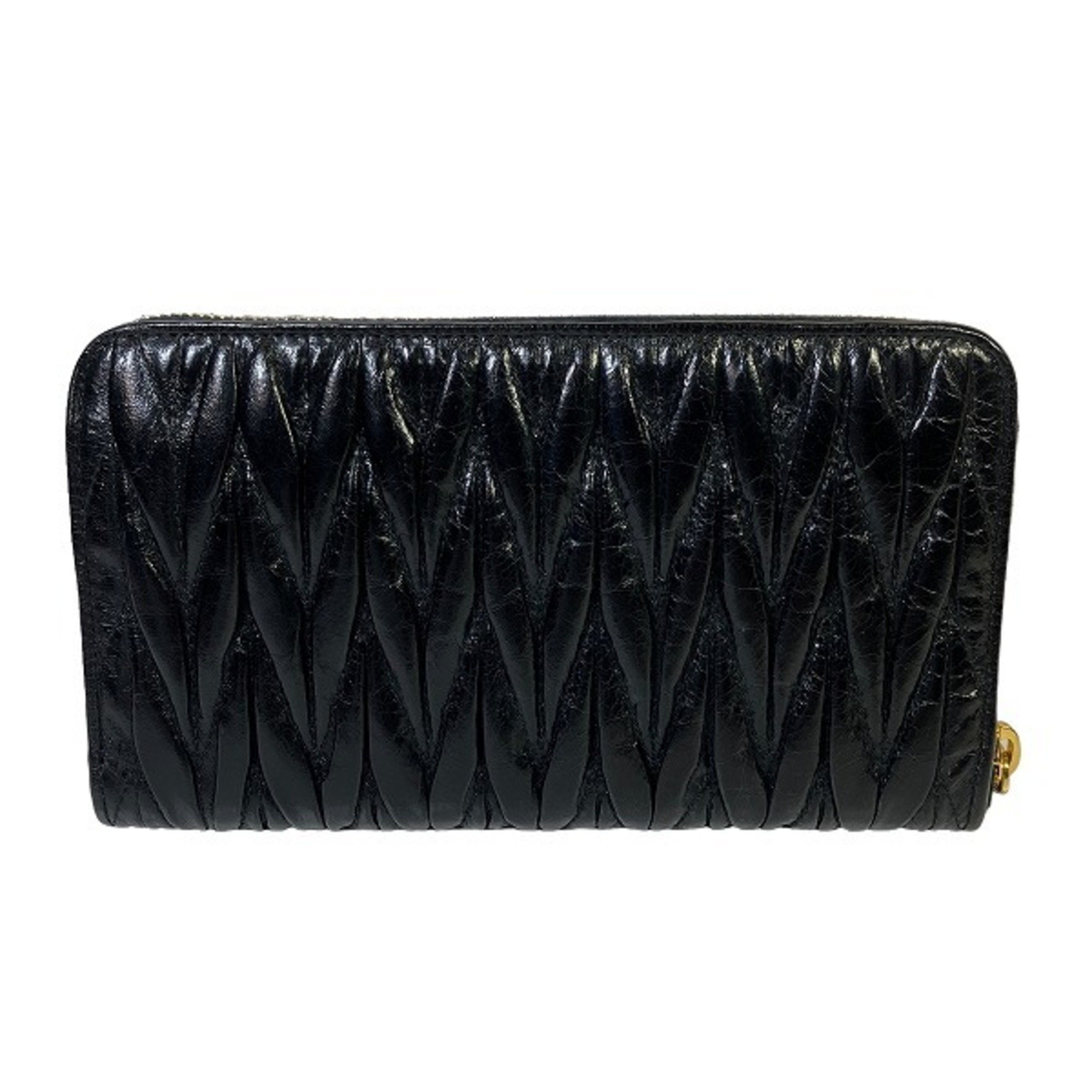 Miu Miu Miu Matelasse Round Long Wallet for Women