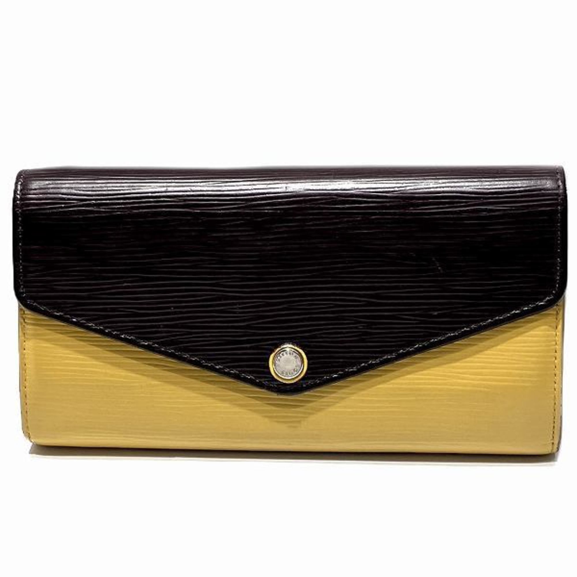 Louis Vuitton Epi Portefeuille Sarah M60529 Mimosa Bicolor Long Wallet Bi-fold Men's Women's