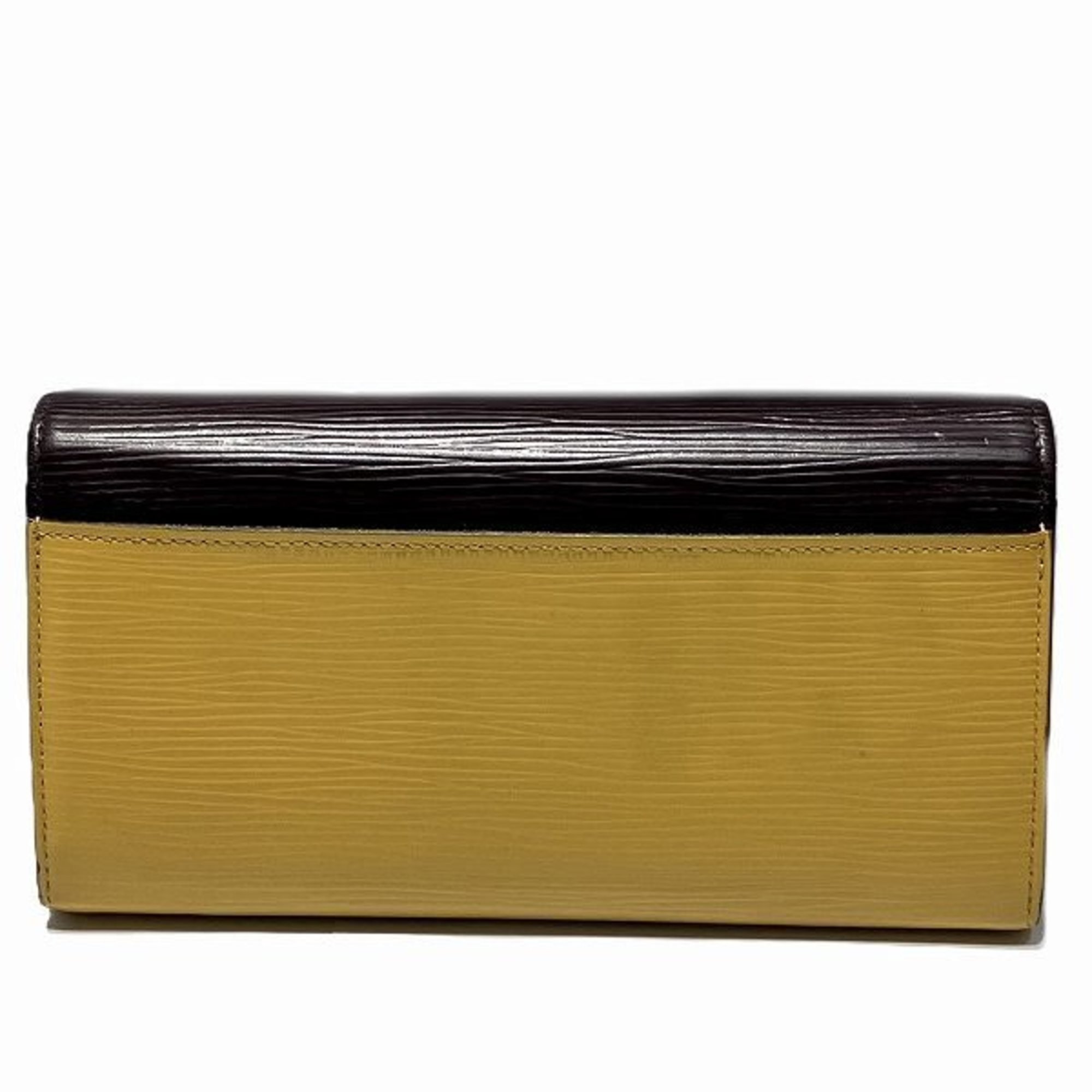 Louis Vuitton Epi Portefeuille Sarah M60529 Mimosa Bicolor Long Wallet Bi-fold Men's Women's