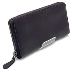 Coach COACH 5014 Round Leather Brown Long Wallet for Men and Women