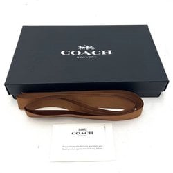 Coach COACH 5014 Round Leather Brown Long Wallet for Men and Women