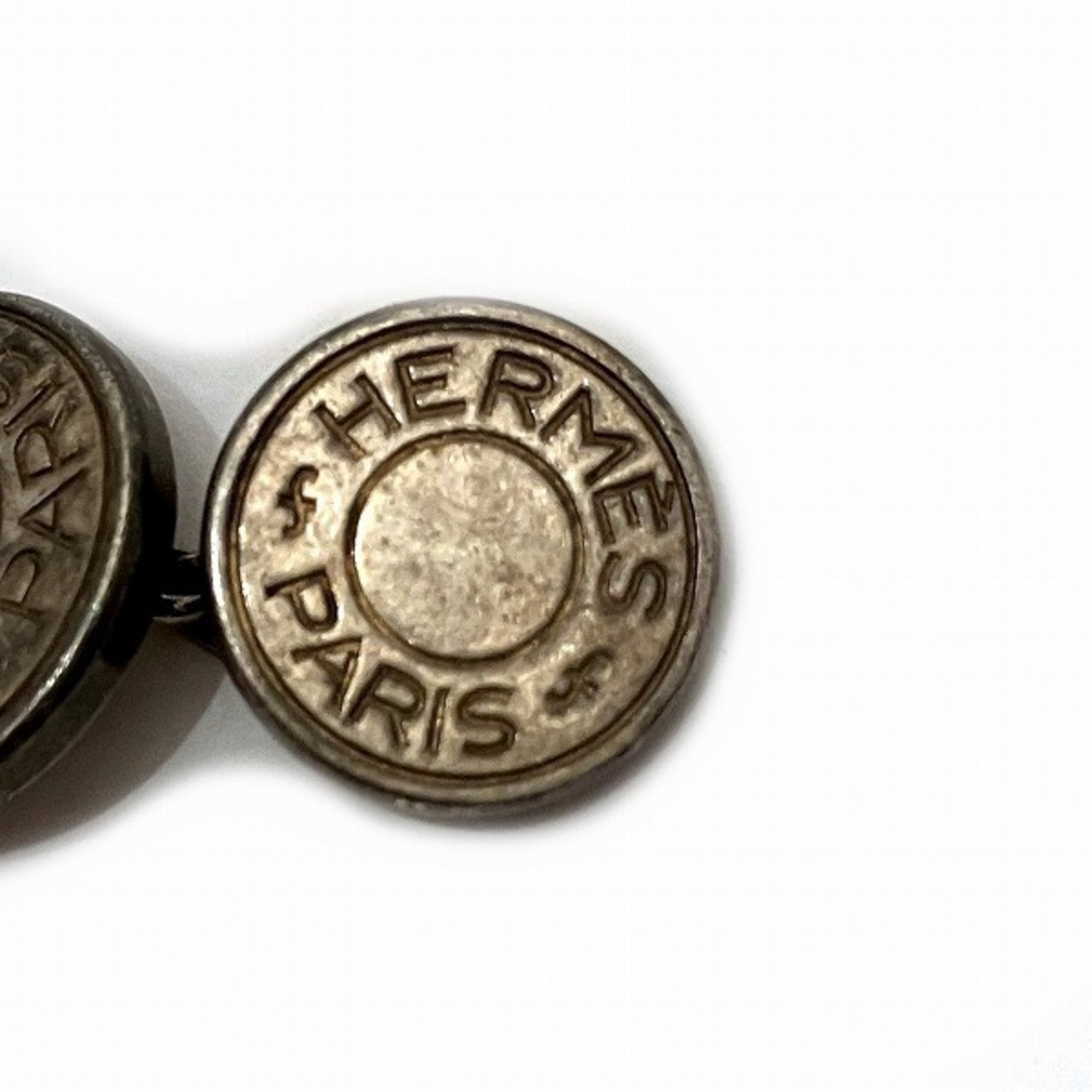 Hermes Cufflinks Serie Silver Accessories Men's