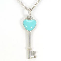 Tiffany Heart Key Silver Enamel Necklace Total weight approx. 4.5g 46cm Similar