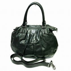 Tory Burch Black Leather Bag Handbag Shoulder Women's