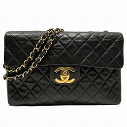 CHANEL Deca Matelasse 34 Double Chain Lambskin Bag Shoulder for Women