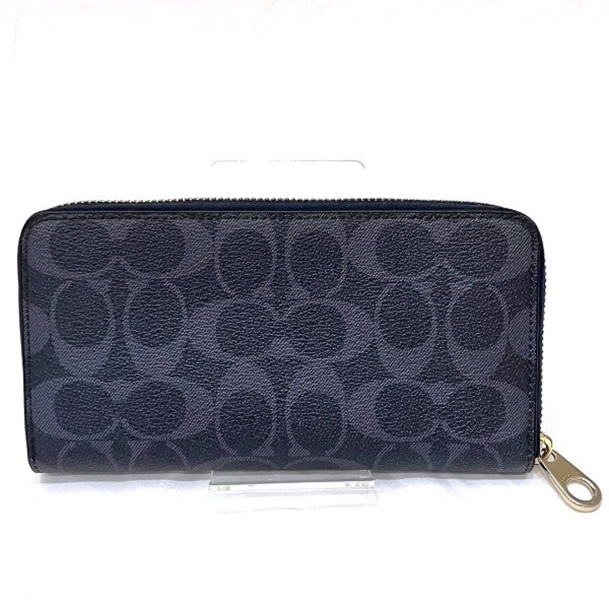 Coach COACH Signature C4452 Round Strap Long Wallet for Men and Women