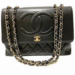 CHANEL Deca Matelasse Chain Shoulder Bag Coco Mark Women's