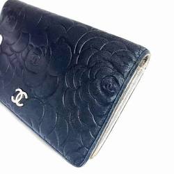 CHANEL Camellia Coco Mark Long Wallet Bi-fold for Women