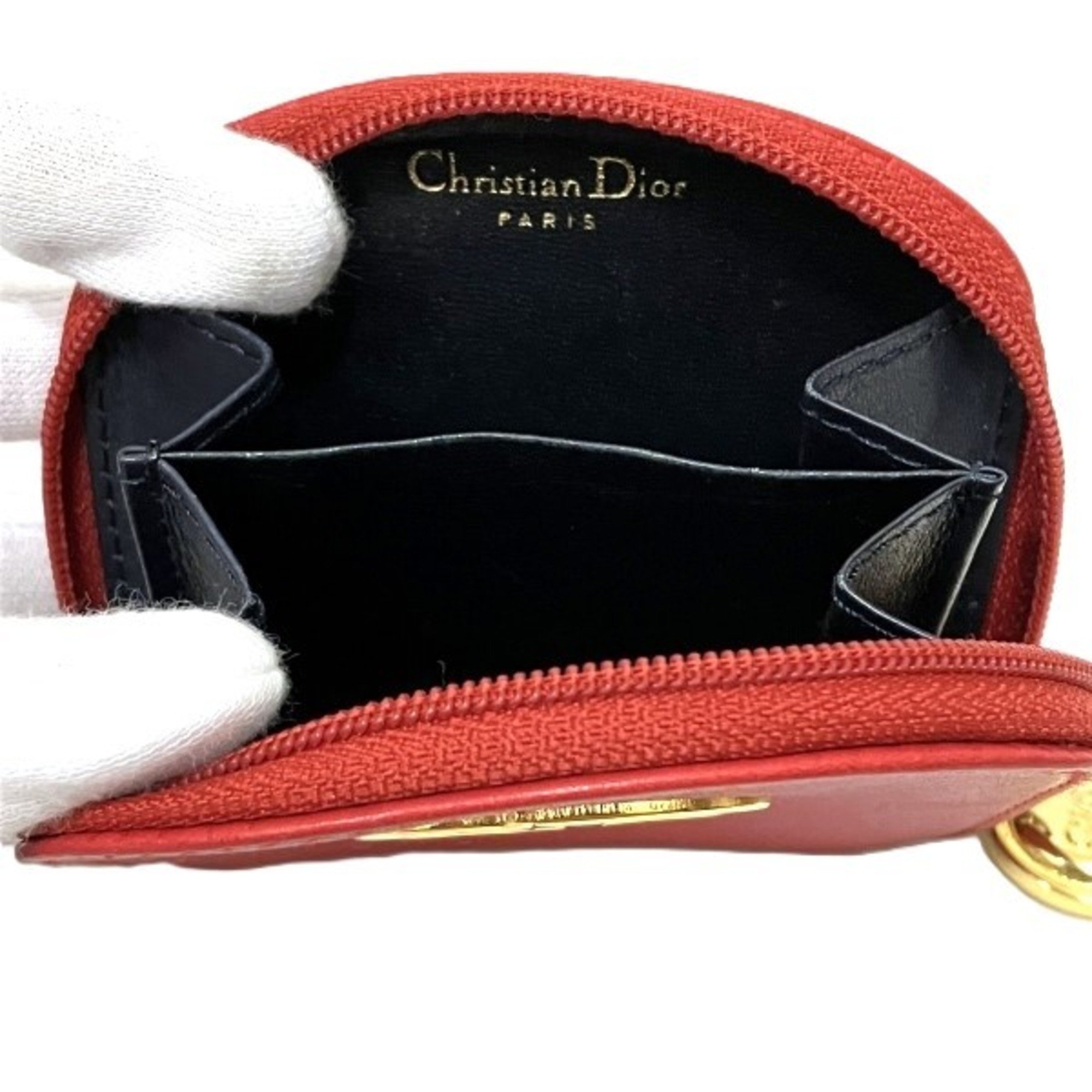 Dior CD Leather Wallet/Coin Case Women's Wallet