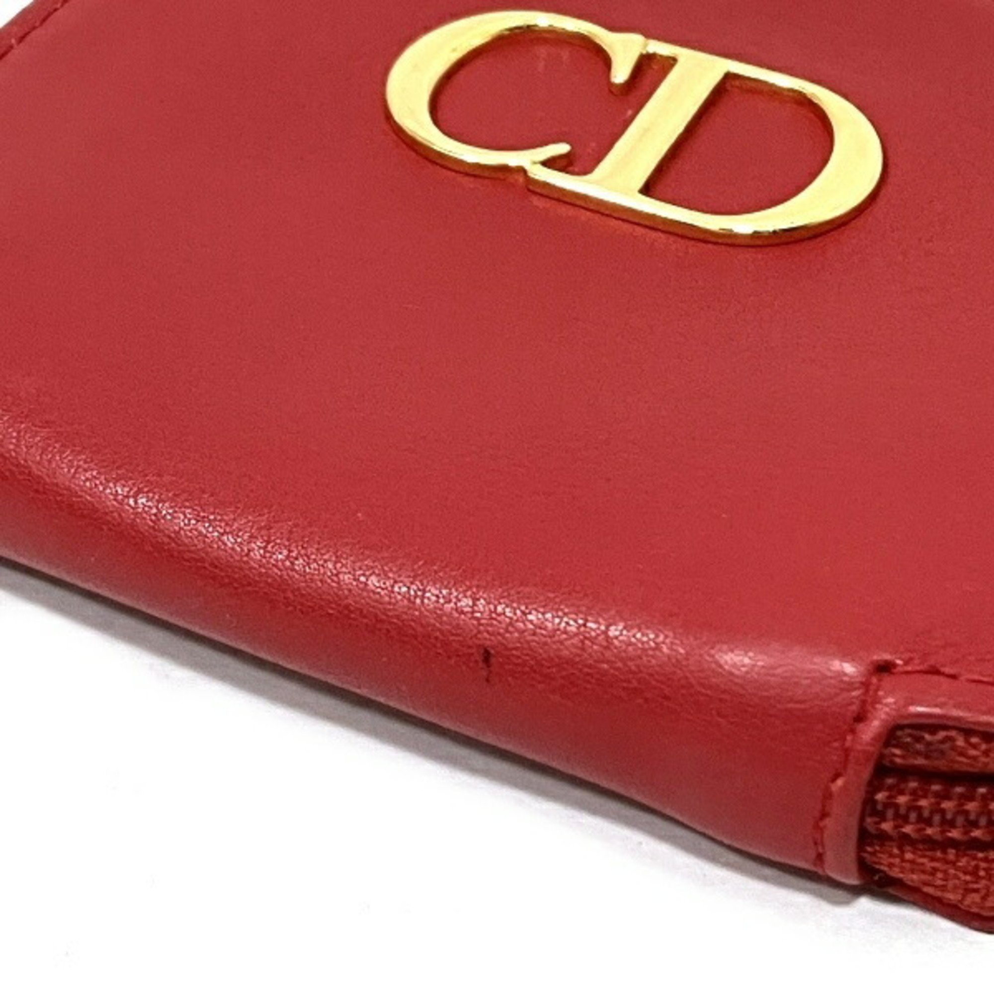 Dior CD Leather Wallet/Coin Case Women's Wallet