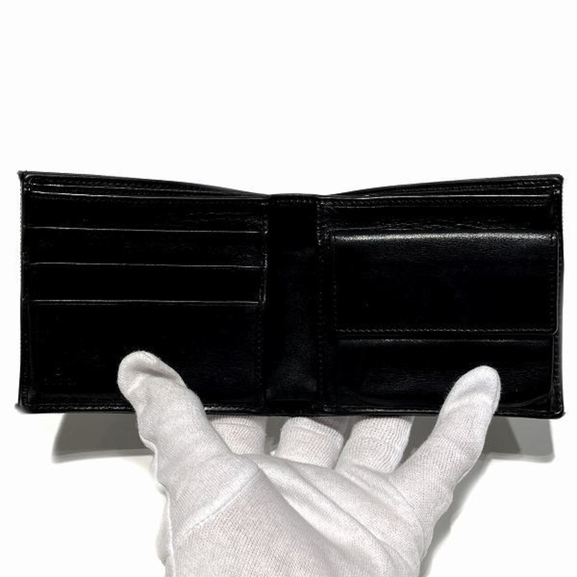 GUCCI 124708 Accessories Black Compact Wallet Bi-fold Men's