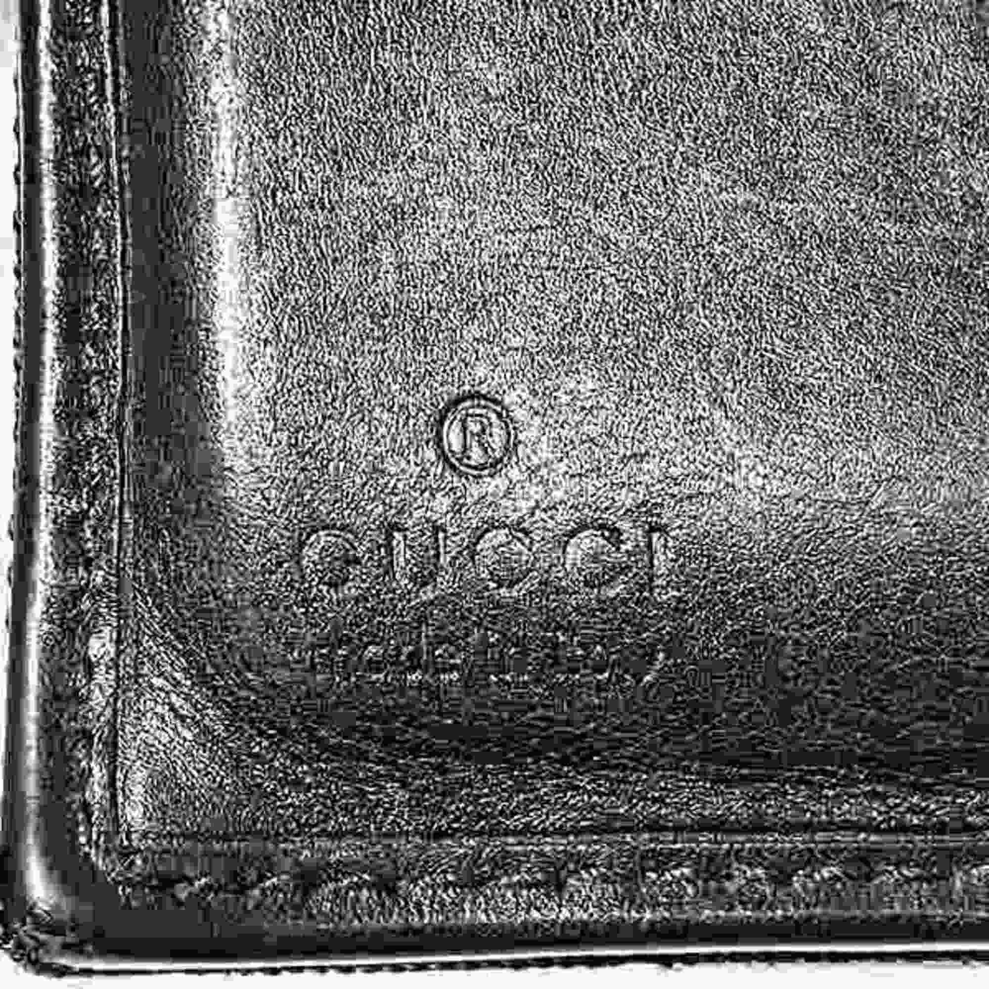 GUCCI 124708 Accessories Black Compact Wallet Bi-fold Men's