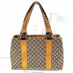 GUCCI Bamboo 232947 GG Canvas Bag Tote for Women