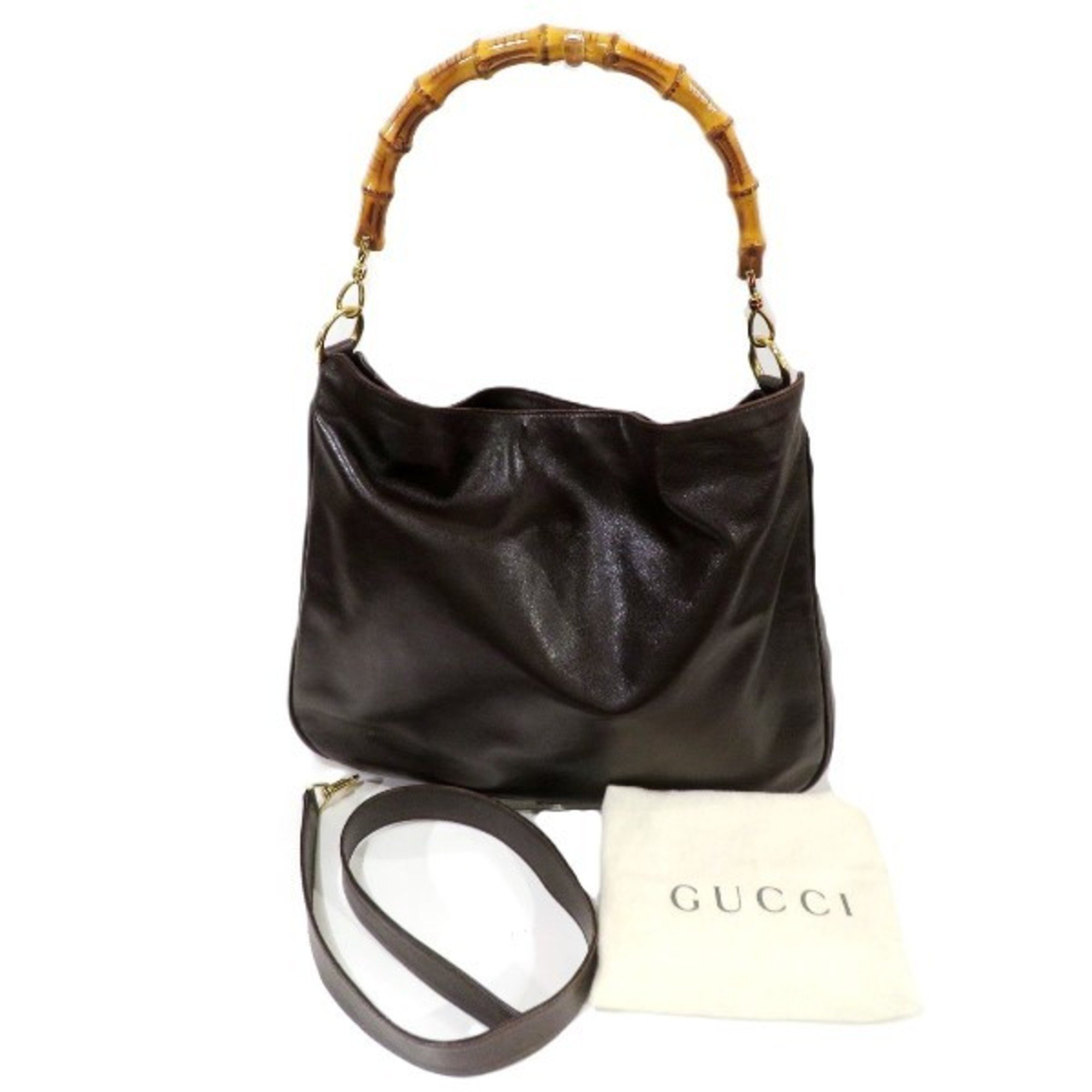 GUCCI Bamboo 2Way Bag Handbag Shoulder Women's