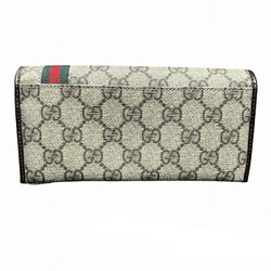 GUCCI Sherry Line GG Supreme 212186 Long Wallet Bi-fold for Men and Women