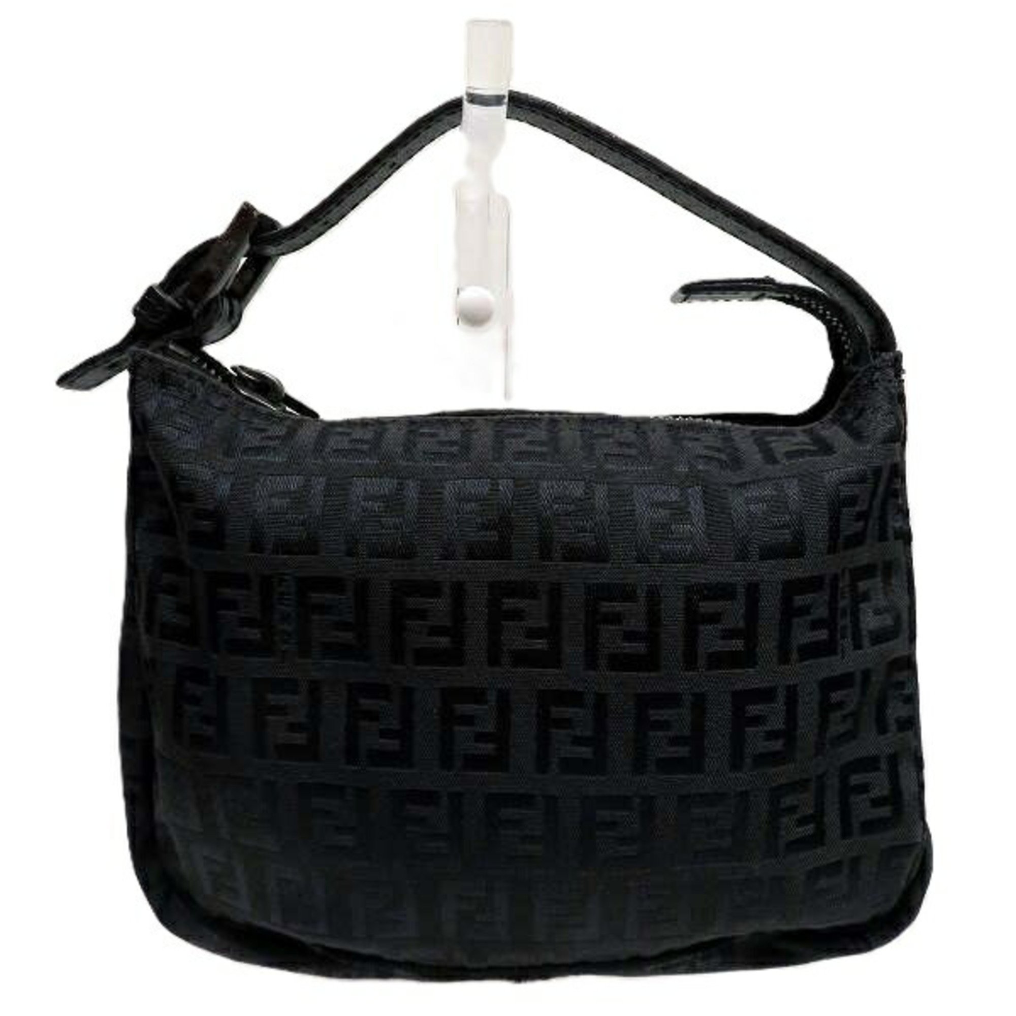 FENDI Zucchino 3560 8N0001 028 Pouch Black Bag Handbag Women's