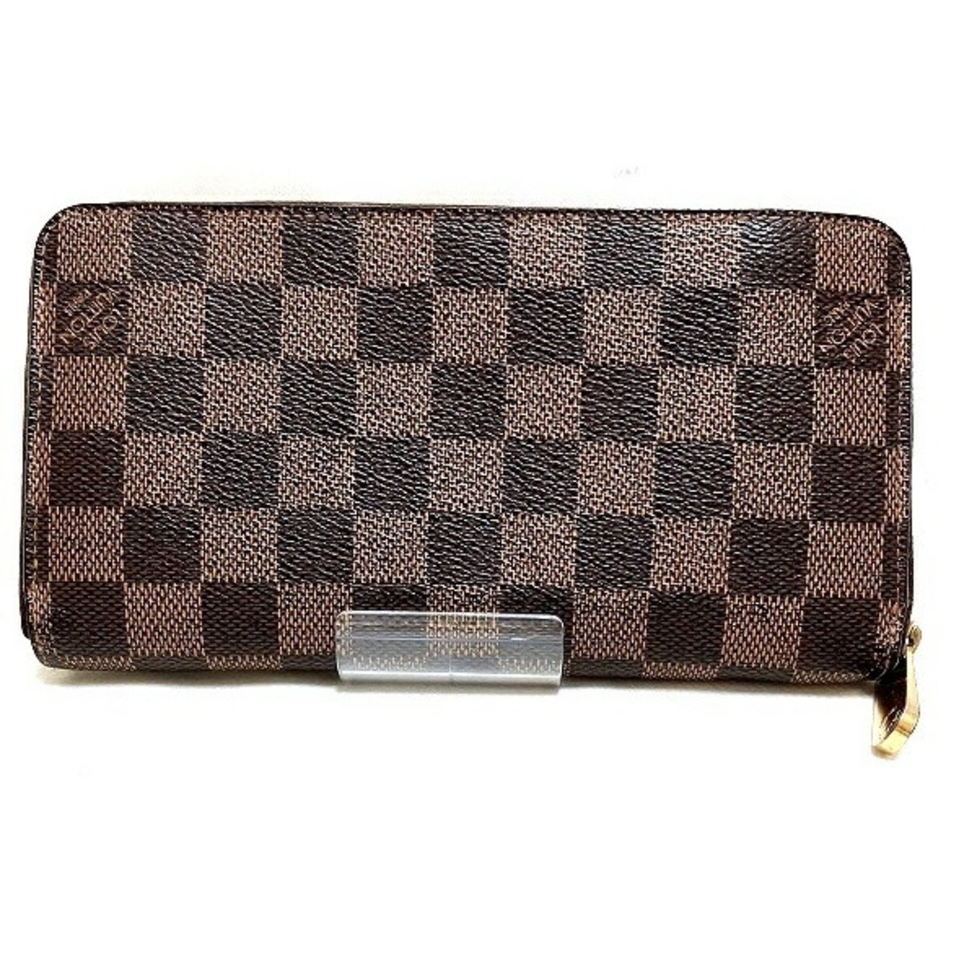 Louis Vuitton Damier Zippy Wallet N60015 Round Long Women's