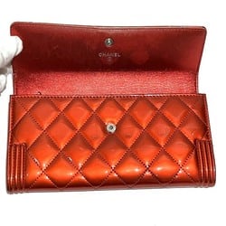 CHANEL Matelasse Boy Bi-fold Wallet Long for Women