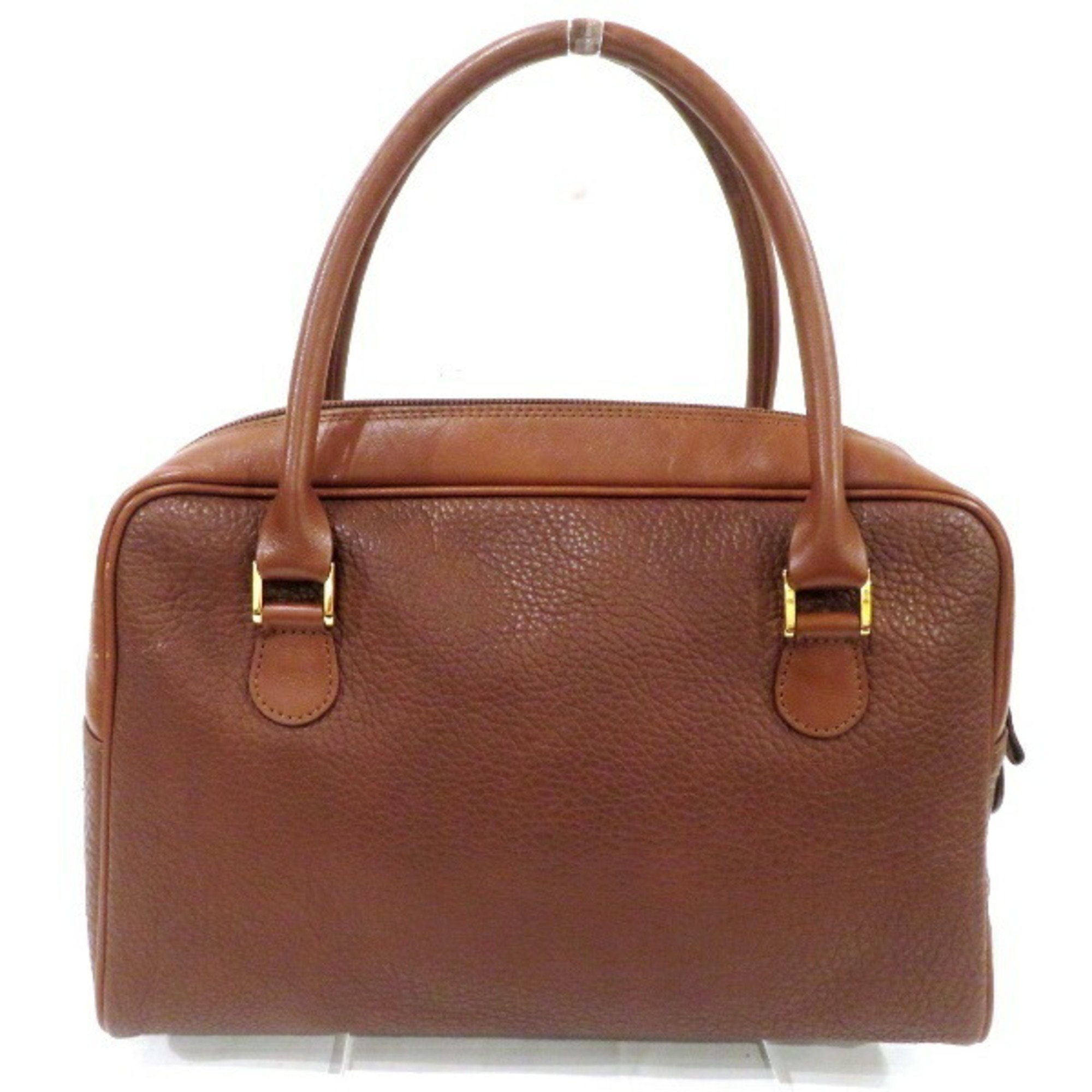 Burberry Leather Brown Bag Handbag Men's Women's