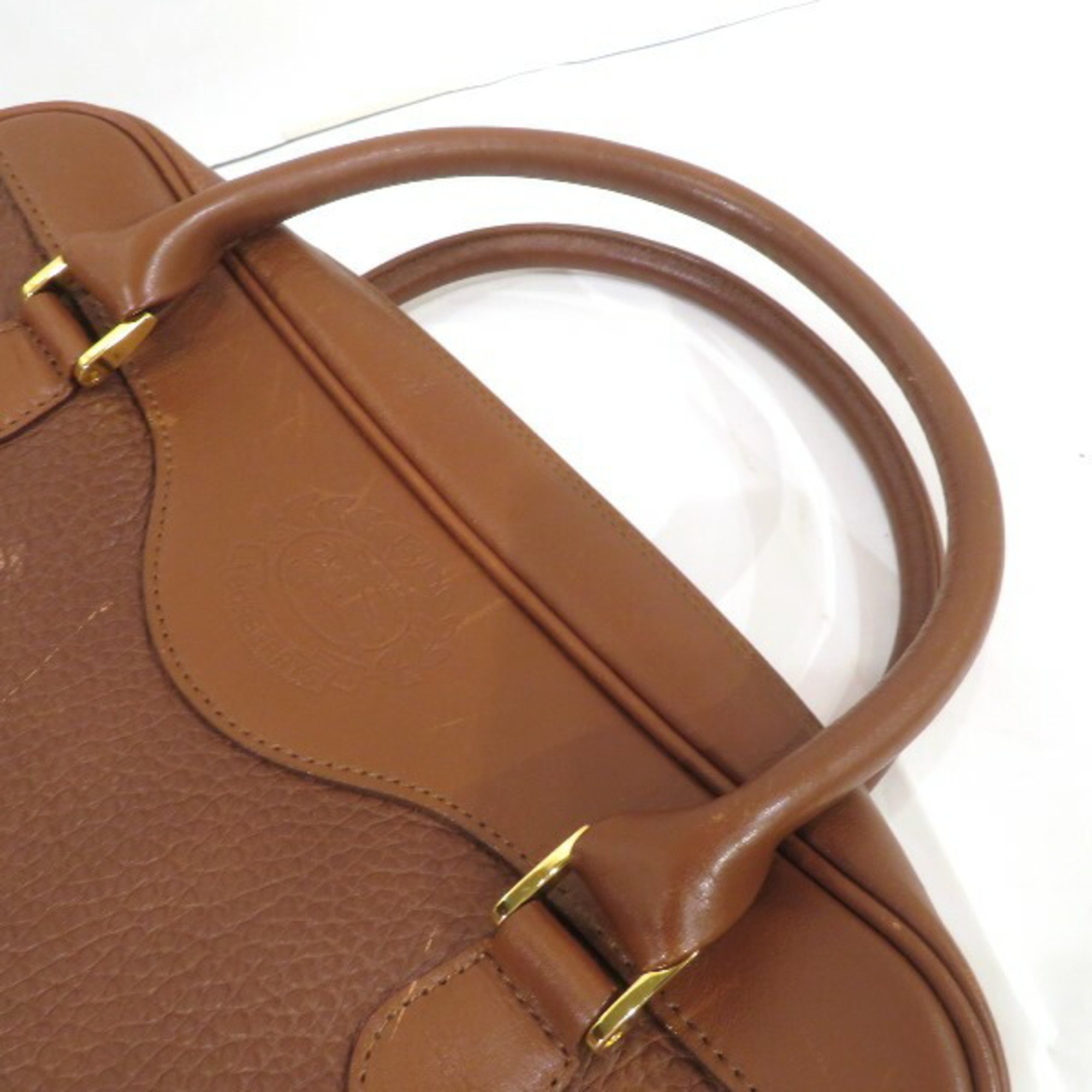 Burberry Leather Brown Bag Handbag Men's Women's