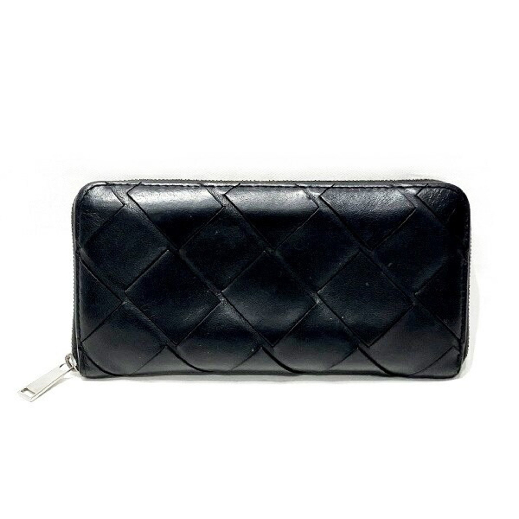 Bottega Veneta Maxi Intrecciato Round Long Wallet for Men and Women