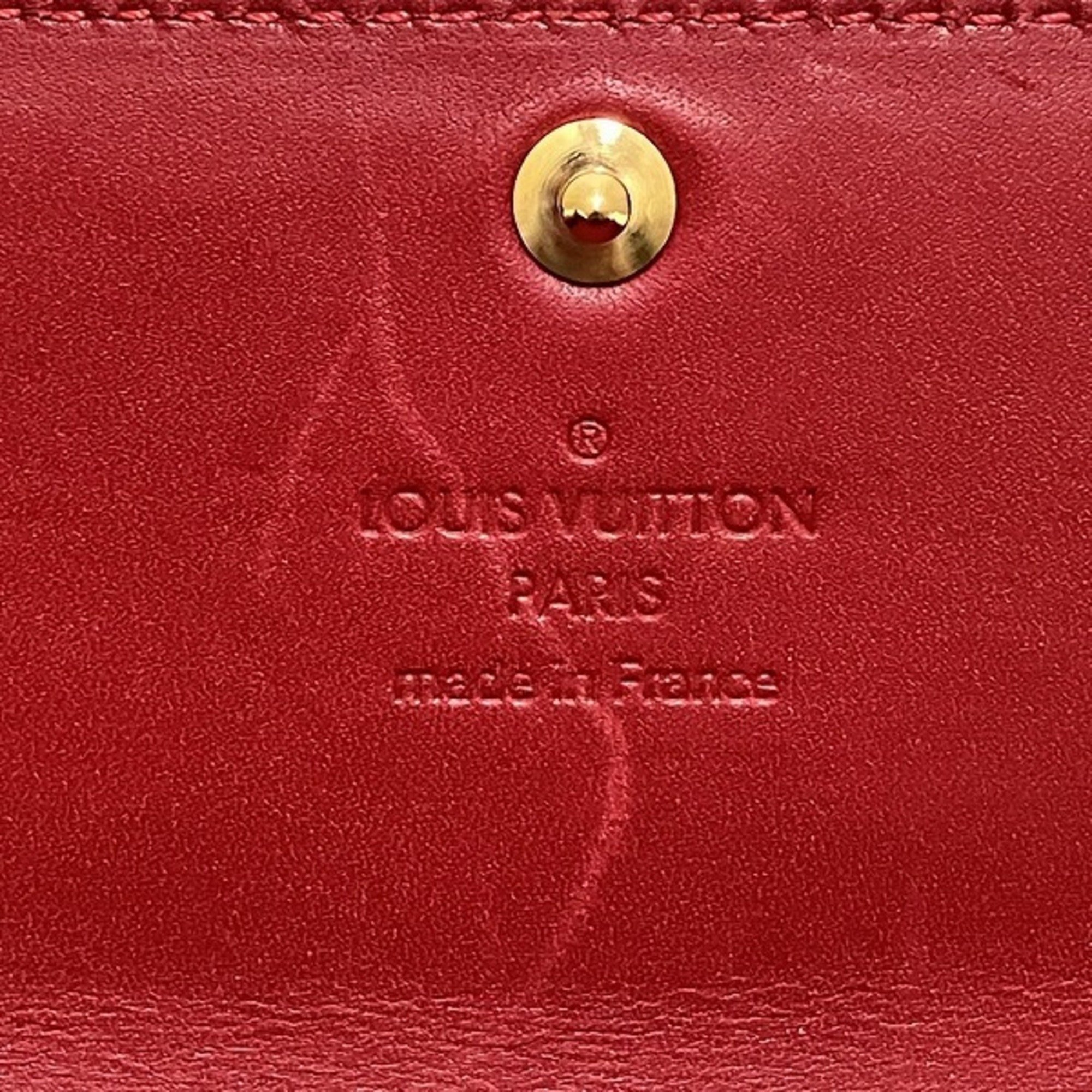 Louis Vuitton Vernis Portefeuille Sarah M93633 Rose Pop Long Wallet Bi-fold for Women